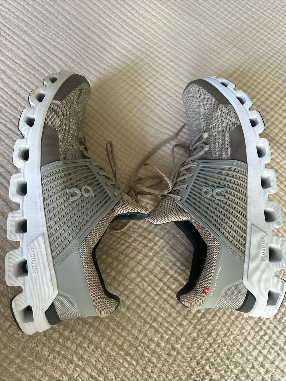 On Cloudswift Sand Grey Running Shoes Men's 12 31.99872